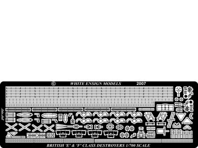 White Ensign Models PE 0766 &quot;E&quot; and &quot;F&quot;-CLASS DESTROYERS (for the Tamiya kit) 1/700
