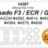 KV Models 14387 Tornado F3 / ECR / GR.4 (DRAGON #4582, #4614, #4602, #4594, #4575, #4606) + маски на диски и колеса AIRFIX EU 1/144