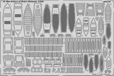 Eduard 53092 1/350 Фототравление для Prince of Wales lifeboats 1/350