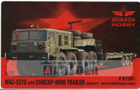 Armada Hobby EK7201 MAZ-537G w/ ChMZAP-9990 Trailer (resin kit) 1/72