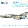 Quinta studio QD+72239 МиГ-21БИС Ранний (с системой Лазурь-М) (Eduard) (с 3D-печатными деталями) 1/72