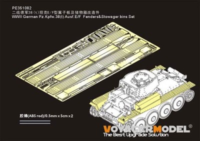 Voyager Model PE351082 WWII German Pz.Kpfw.38(t) Ausf.E/F Fenders&amp;Stowager bins Set( For TAMIYA 35369) 1/35