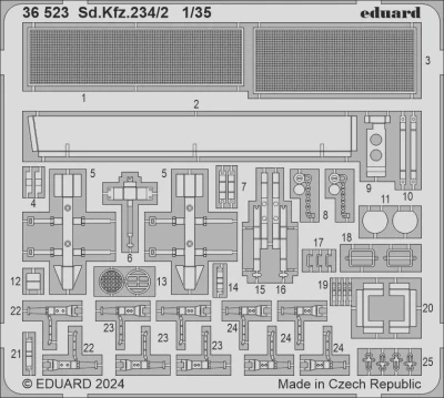 Eduard 36523 SET Sd.Kfz.234/2 (MINA) 1/35
