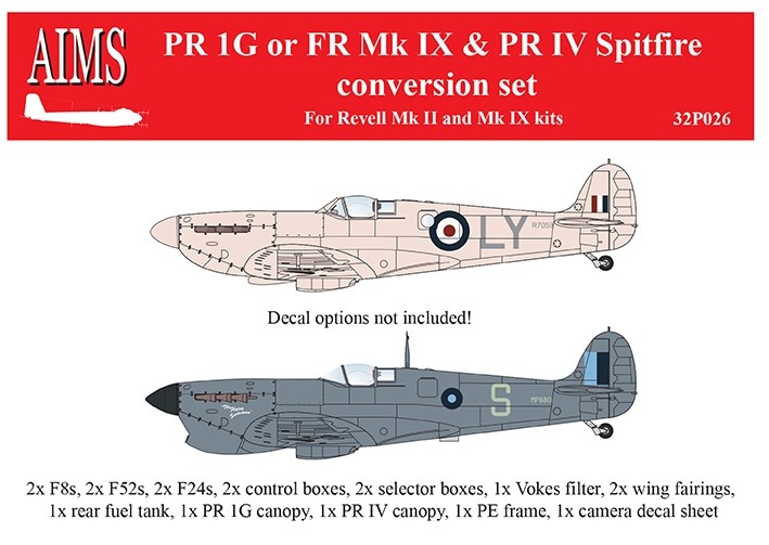 Aims AIMS32P026 PR.1G (or FR IX) & PR.IV Spitfire conversion set 1/32