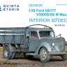 Quinta studio QD35029 Ford G917T / v3000s (для модели ICM) 3D Декаль интерьера кабины 1/35