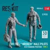 Reskit F48042 OV-10D+ 'Bronco' male pilots standing Type 1 1/48