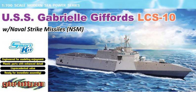Dragon 7147 USS Gabrielle Giffords LCS-10 w/Naval Strike Missiles 1/700