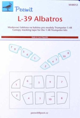 Peewit PW-M48012 1/48 Canopy mask L-39 Albatros (TRUMP)