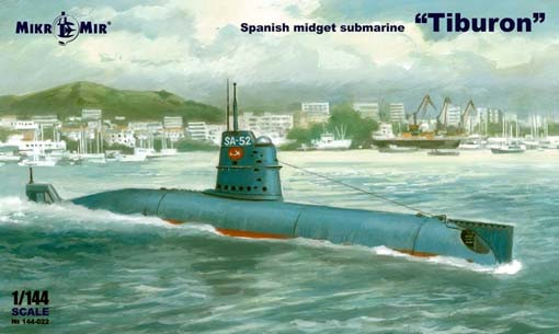 Mikromir 144-022 Испанская малая подводная лодка "Тибурон" (Tiburon) 1/144