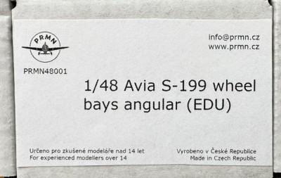 Prmn.Cz 48001 Avia S-199 wheel bays angular (EDU) 1/48