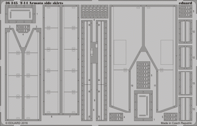 Eduard 36345 T-14 Armata side skirts 1/35