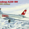 Восточный Экспресс 144133 Airbus A220-100 (ex Bombardier CS-100) Swiss/Delta 1/144