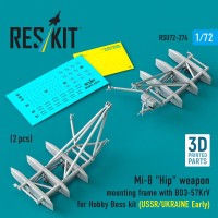 Reskit U72274 Mi-8 Hip weapon mount.fr.w/ BD3-57KrV (early) 1/72