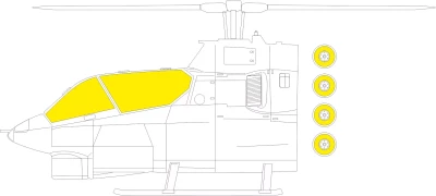 Eduard JX321 Mask AH-1G TFace (ICM) 1/35