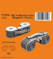 CMK P72034 MG 15 Machine Gun Magazine, 10 pcs.(3D-Print) 1/72
