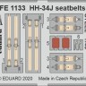 Eduard FE1133 1/48 HH-34J seatbelts STEEL (TRUMP)