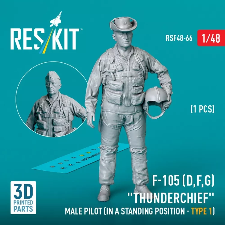 Reskit F48066 F-105 (D,F,G) male pilot stand.posit. type 1 1/48