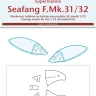 Peewit M72304 Canopy mask Seafang F.Mk.31/32 (AZ) 1/72