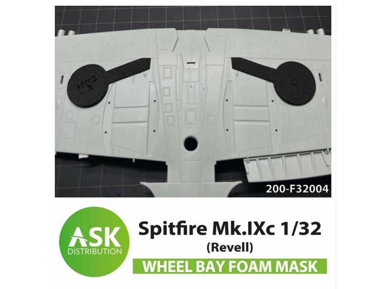 Art Scale 200-F32004 Supermarine Spitfire Mk.IXc Foam flexible wheel bay's masks 1/32