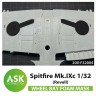Art Scale 200-F32004 Supermarine Spitfire Mk.IXc Foam flexible wheel bay's masks 1/32