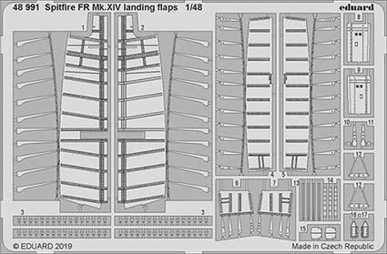 Eduard 48991 SET Spitfire FR Mk.XIV landing flaps (AIRF)