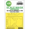 Art Scale 200-M48002 Sukhoi Su-35S Flanker E Kabuki canopy frame paint masks (inside & outside) 1/48