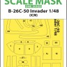 Art Scale 200-M48106 Douglas B-26C-50 Invader canopy frame paint mask (outside only) 1/48