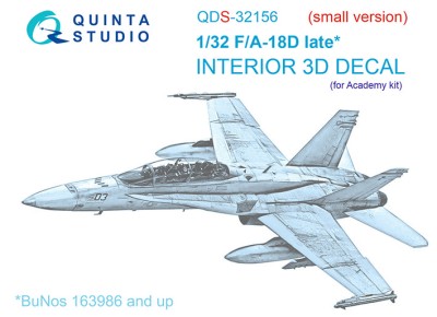 Quinta Studio QDS-32156 F/A-18D late (Academy) (малая версия) 1/32