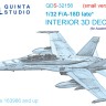Quinta Studio QDS-32156 F/A-18D late (Academy) (малая версия) 3D Декаль интерьера кабины 1/32