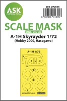 Art Scale 200-M72058 Douglas A-1H Skyraider one-sided painting (outside only) express mask 1/72