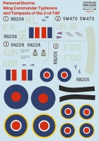 Print Scale 48295 Personal Storm Wings Commander Typhoon and Tempests of the 2nd TAF. Part 2 1/48
