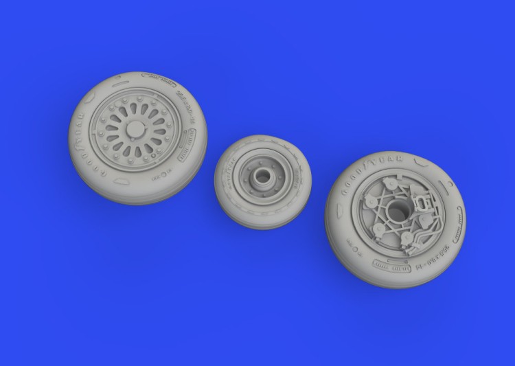 Eduard 648822 BRASSIN F-16A MLU wheels (KIN) 1/48