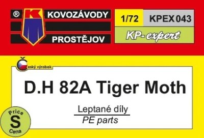 Kovozavody Prostejov EX043 D.H. 82A Tiger Moth - upgrade PE set 1/72