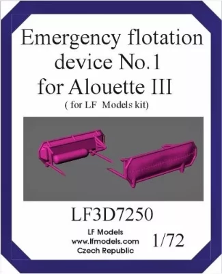 Lf Model 3D7250 Alouette III Emerg.flotation device No.1 (LF) 1/72