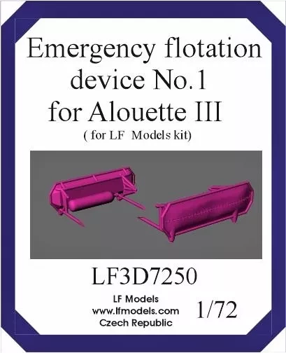Lf Model 3D7250 Alouette III Emerg.flotation device No.1 (LF) 1/72