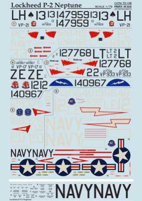 Print Scale 72-106 Lockheed P-2 Neptune 1/72