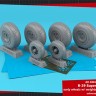 Armory ARAW48349 Boeing B-29 early production wheels with weighted tyres type "c" 1/48
