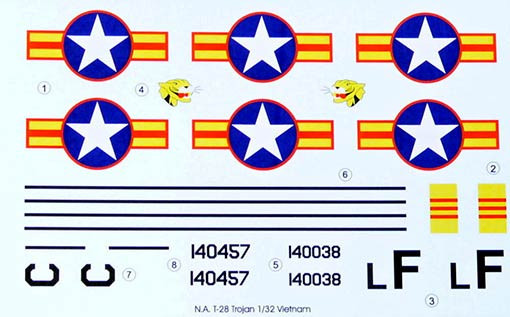 Lf Model C3242 Decals N.A. T-28 Trojan over Vietnam 1/32
