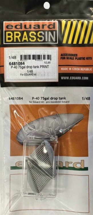 Eduard 6481084 BRASSIN P-40 75gal drop tank PRINT (EDU) 1/48