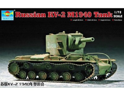 Trumpeter 07235 Танк КВ-2 1940г. 1/72