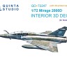 Quinta studio QD+72247 Mirage 2000D (Modelsvit) (с 3D-печатными деталями) 1/72