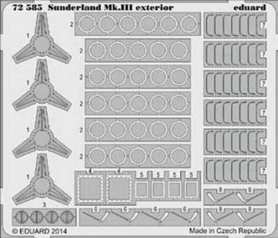 Eduard 72585 Sunderland Mk.III exterior