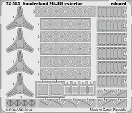 Eduard 72585 Sunderland Mk.III exterior