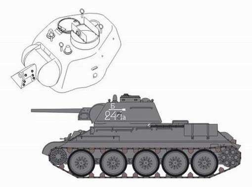 CMK 3069 T-34/76 model 1943 Chtz - conversion set for TAM 1/35