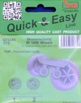CMK Q72384 Messerschmitt Bf 109E Wheels (SPHOBBY) 1/72