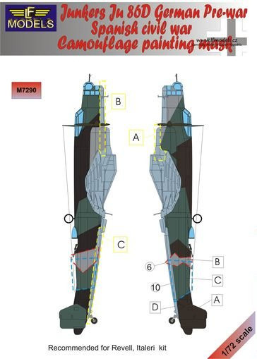 Lf Model M7290 Mask Ju 86D Spanish Civil War Camopainting 1/72
