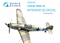 Quinta studio QD48161 Bf 109G-10 (Eduard) 3D Декаль интерьера кабины 1/48