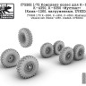 SG Modelling f72282 Комплект колес для К-5350, К-4350, К-6350 "Мустанг" (Кама-1260, нагруженные, ZVEZDA) 1/72