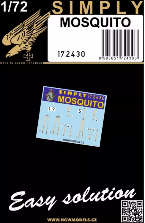 HGW 172430 Seatbelts MOSQUITO (SIMPLY) 1/72