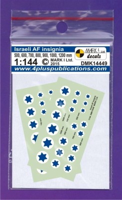 4+ Publications DMK-14449 1/144 Decals Israeli AF insignia (2 sets)